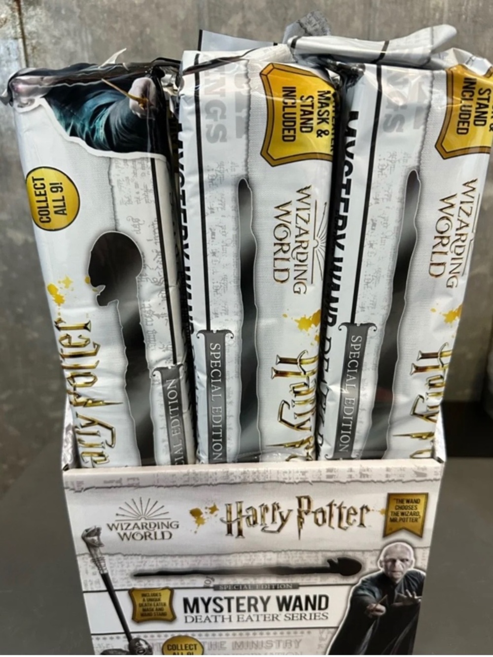 SEALED PACKAGE SET OF 3 Harry Potter Mystery Wand Death Eater Special Edition